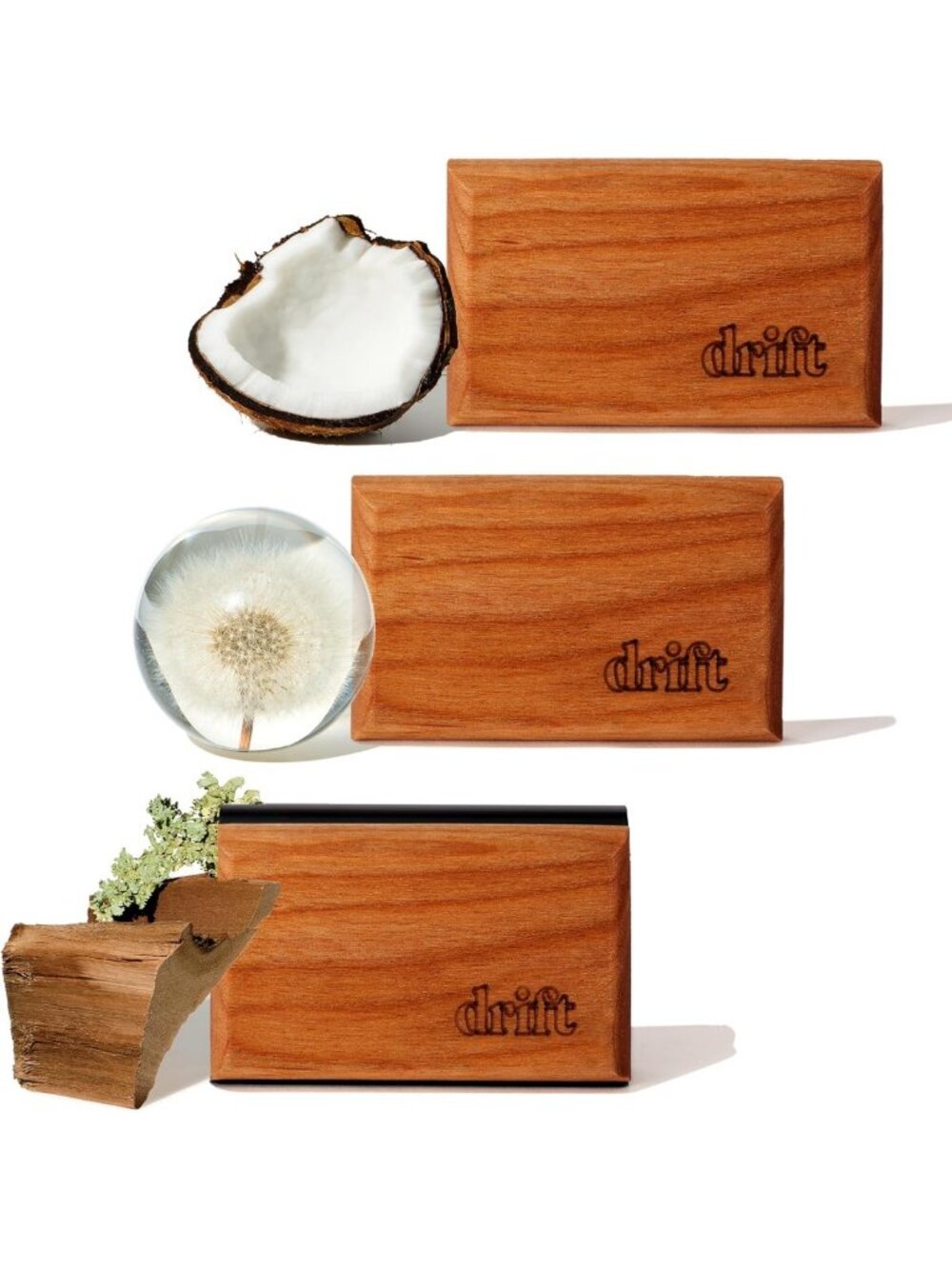 Wood Car Air Freshener - Long Lasting Odor Eliminator - Essential Oils - 3 Pack